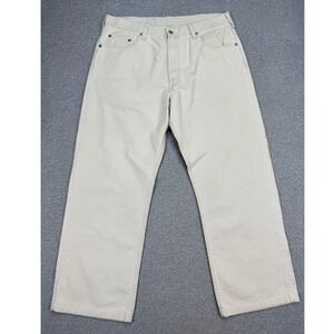 Levi's 528 Jeans Mens 36x29 White Red Tab Metro Fit Canvas Baggy Vintage Y2K